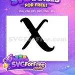 Free Black Stylized Free Letter X Encanto Disney Free SVG - Instant Download