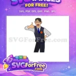 Free Smiling Agustín Thumbs Up Free Pinstripe Vest Encanto Disney Free SVG - Instant Download