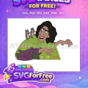 Free Bruno Wild Expression Free Weasels Green Cape Encanto Disney Free SVG