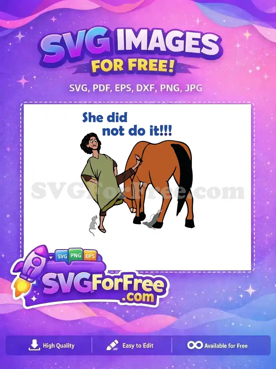 Free Distressed Bruno Free Horse Rats Encanto Free SVG