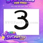 Free Magic Number Three Free Family Celebration Encanto Disney Free SVG - Instant Download