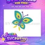 Free Teal Yellow Free Purple Butterfly Encanto Disney Free SVG - Instant Download