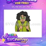 Free Anxious Bruno Wide Green Eyes Free Green Poncho Encanto Disney Free SVG - Instant Download