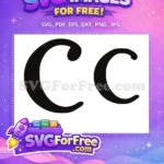 Free elegant script uppercase C Free bold lowercase black C Encanto Disney Free SVG - Instant Download