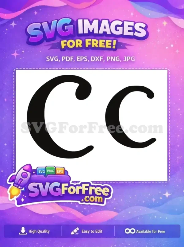 Free elegant script uppercase C Free bold lowercase black C Encanto Disney Free SVG