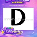 Free black letter D Free simple design Encanto Disney Free SVG - Instant Download