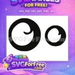 Free Black Swirl O Free Curly Font Encanto Disney Free SVG - Instant Download