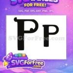 Free Black P Free Uppercase Lowercase Encanto Disney Free SVG - Instant Download