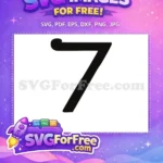 Free Bold Black Seven Free Magical Digit Encanto Disney Free SVG - Instant Download
