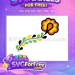 Free Orange Yellow Flower Free Green Vine Encanto Disney Free SVG - Instant Download