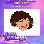 Free Antonio Mischievous Smile Free Curly Hair Freckled Encanto Free SVG - Instant Download