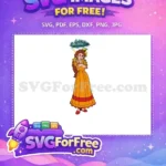 Free Angry Luisa Free Storm Cloud Orange Dress Encanto Disney Free SVG - Instant Download