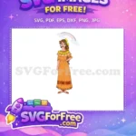 Free Pepa Smiling Free Orange Dress Encanto Disney Free SVG - Instant Download