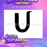 Free Black Letter U Free Elegant Font Style Encanto Disney Free SVG - Instant Download
