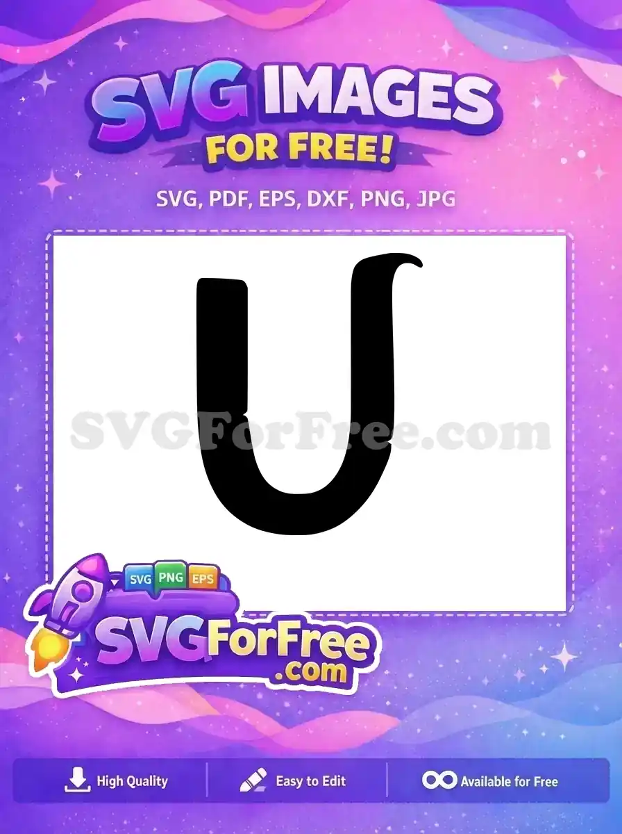 Free Black Letter U Free Elegant Font Style Encanto Disney Free SVG