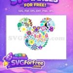 Free Vibrant Floral Mickey Free Jungle Animals Encanto Disney Free SVG - Instant Download