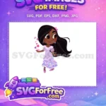 Free Pastel Floral Dress Free Smiling Isabela Blue Earrings Encanto Disney Free SVG - Instant Download