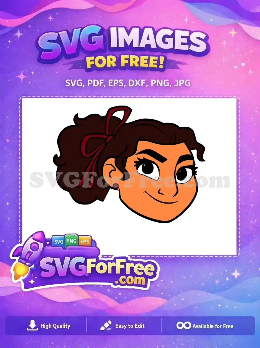 Free Smiling Mirabel Free Red Ribbon Encanto Disney Free SVG
