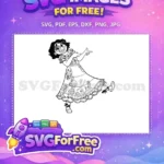 Free Mirabel Happy Pointing Pose Free Floral Dress Glasses Encanto Disney Free SVG - Instant Download
