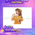 Free Smiling Mirabel Free Orange Dress Encanto Disney Free SVG - Instant Download