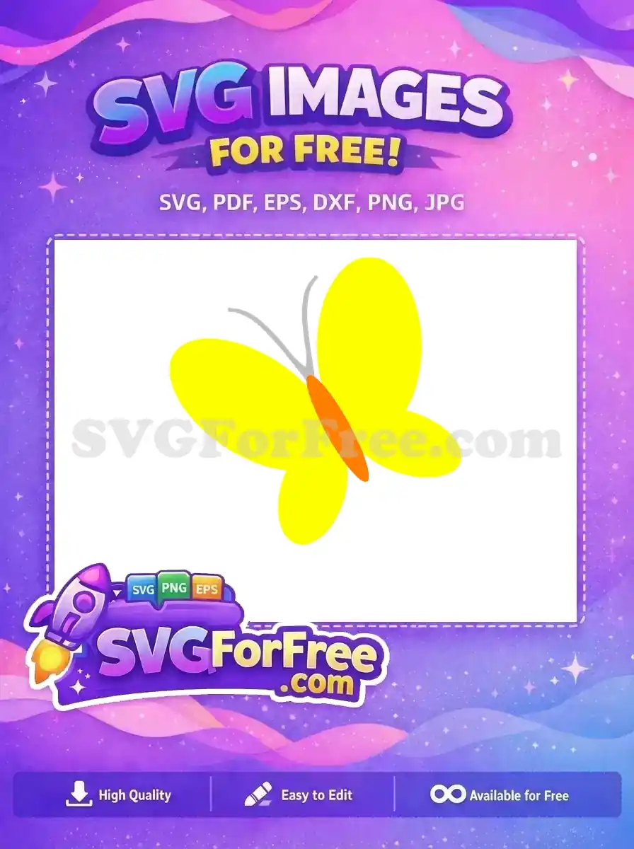 Free Bright Yellow Butterfly Wings Free Orange Body Encanto Disney Free SVG