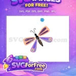 Free colorful butterfly Free blue flower Encanto Disney Free SVG - Instant Download