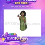 Free Bruno Smiling Rat Free Olive Green Poncho Encanto Disney Free SVG - Instant Download
