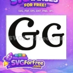 Free Swirly Free Black Gs Encanto Disney Free SVG - Instant Download