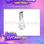 Free Annoyed Luisa Free Puffy Hat Encanto Disney Free SVG - Instant Download