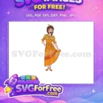 Free Smiling Mirabel Free Orange Ruffles Encanto Disney Free SVG - Instant Download