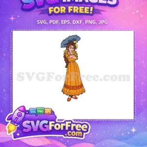 Free Angry Pepa Storm Cloud Free Orange Dress Braids Encanto Disney Free SVG
