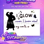 Free Luisa Strong Silhouette Free Glowing Text Butterflies Encanto Disney Free SVG - Instant Download