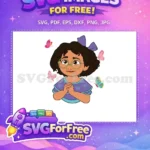 Free Mirabel Green Glasses Free Purple Bow Butterflies Encanto Free SVG - Instant Download