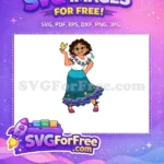 Free Mirabel Green Glasses Free Blue Skirt Butterfly Encanto Disney Free SVG - Instant Download
