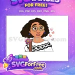 Free Mirabel Shocked Free Green Glasses Encanto Disney Free SVG - Instant Download
