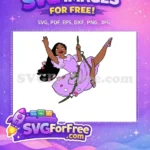 Free Joyful Luisa Purple Free Floral Ballet Encanto Disney Free SVG - Instant Download
