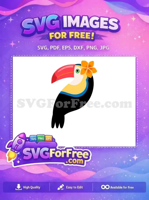 Free Red Beak Toucan Free Orange Flower Encanto Disney Free SVG