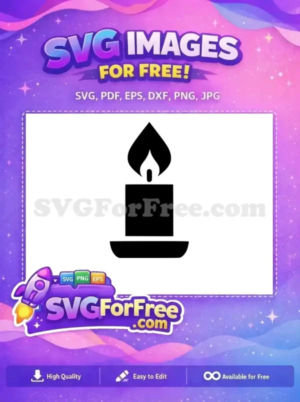 Free Black Candle Free Burning Flame Encanto Disney Free SVG 2