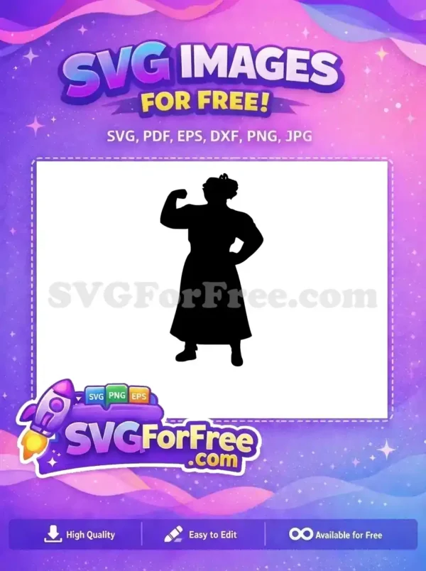 Free Luisa Flexing Free Powerful Silhouette Encanto Disney Free SVG