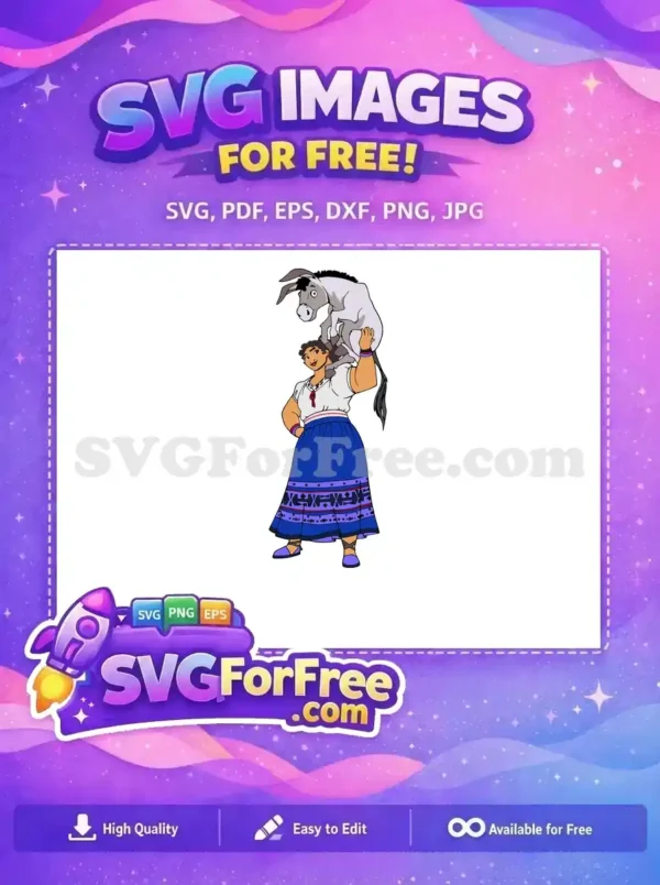Free Strong Luisa Free Gray Donkey Blue Skirt Encanto Disney Free SVG Free Strong Luisa Free Gray Donkey Blue Skirt Encanto Disney Free SVG