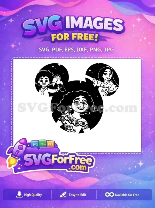 Free Mirabel Antonio Isabela Free Smiling Monochrome Encanto Disney Free SVG Free Mirabel Antonio Isabela Free Smiling Monochrome Encanto Disney Free SVG