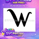 Free Black W Free Elegant Encanto Disney Free SVG - Instant Download