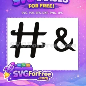Free Black Hashtag Free Black Ampersand Encanto Disney Free SVG