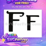 Free Black Stylized F Free Simple Lowercase Encanto Disney Free SVG - Instant Download