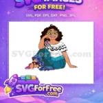 Free Mirabel Smiling Green Glasses Free Blue Pants Tassels Encanto Disney Free SVG - Instant Download