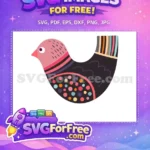 Free Pink Headed Bird Free Colorful Polka Dot Belly Encanto Disney Free SVG - Instant Download