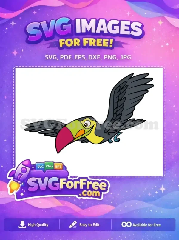 Free Toucan Free Colorful Beak Flying Encanto Disney Free SVG