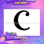 Free Curly Black C Free Elegant Alphabet Letter Encanto Disney Free SVG - Instant Download