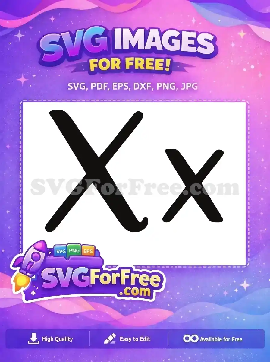 Free Black Cursive Free Letters Xx Encanto Disney Free SVG