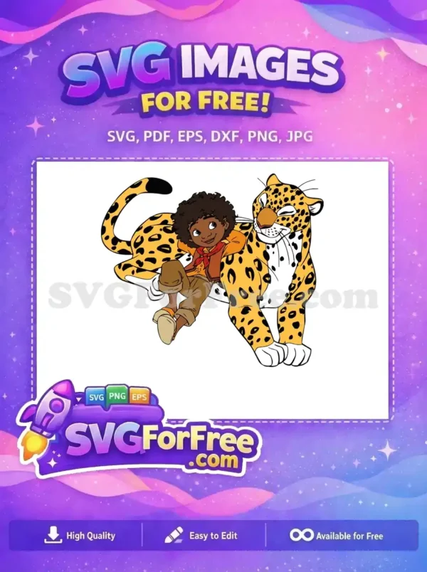 Free Smiling Antonio Free Yellow Jaguar Encanto Disney Free SVG